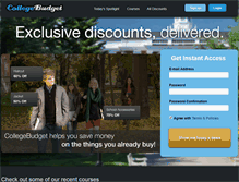 Tablet Screenshot of collegebudget.com